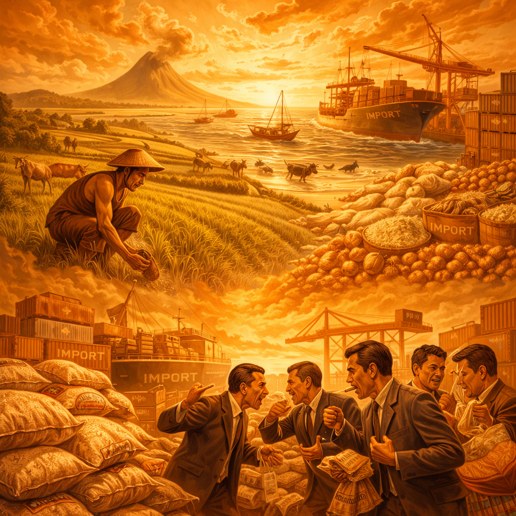 KATANYA NEGARA AGRARIS, TANAH SUBUR, SAWAH TERBENTANG, LAUT LUAS