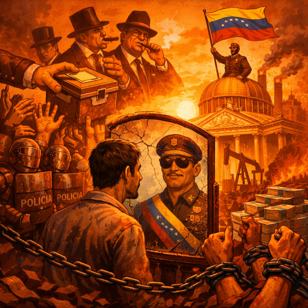 NGACA DARI VENEZUELA. KEDAULATAN RAKYAT DIBEGAL PELAN-PELAN. PENGUASA ELITE OLIGARKI KLAIM DIRI SEBAGAI NEGARA